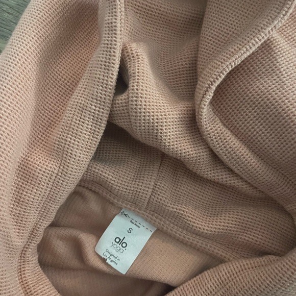 ALO Yoga Blush Waffle Knit Hoodie - Picture 4 of 4